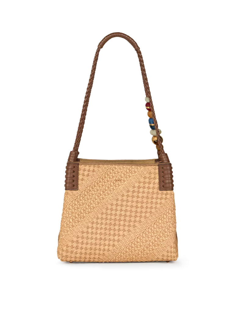 LIBRA SMALL RAFFIA SHOPPING BAG