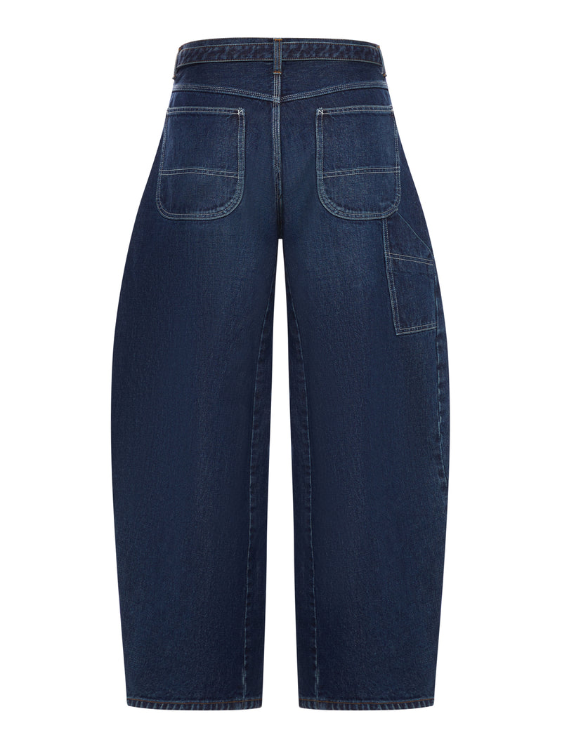 WIDE LEG JEANS IN COTTON DENIM