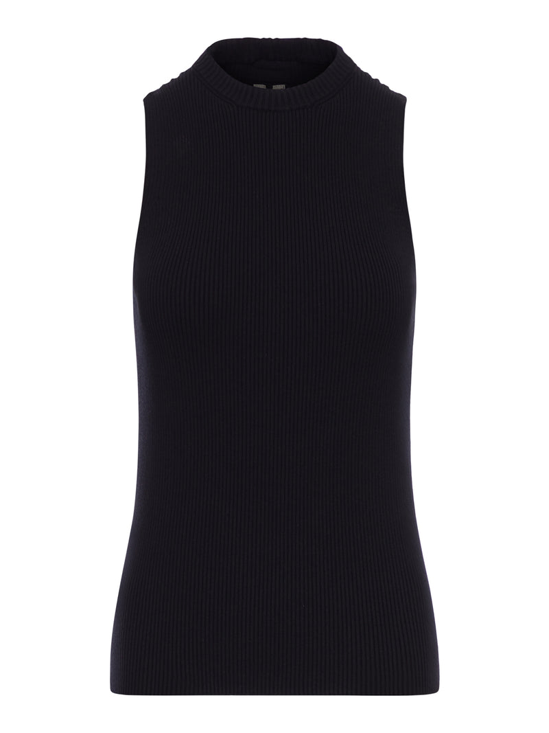 RIBBED SLEEVELESS TOP