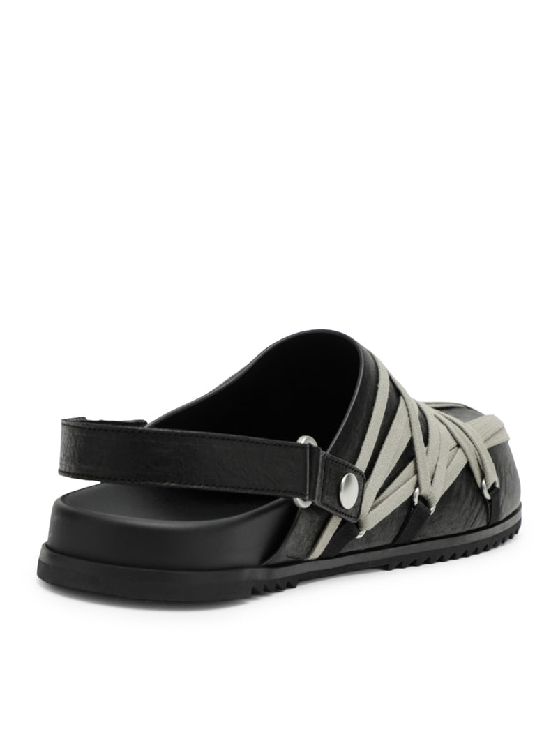 BLACK MEGALACED MULES