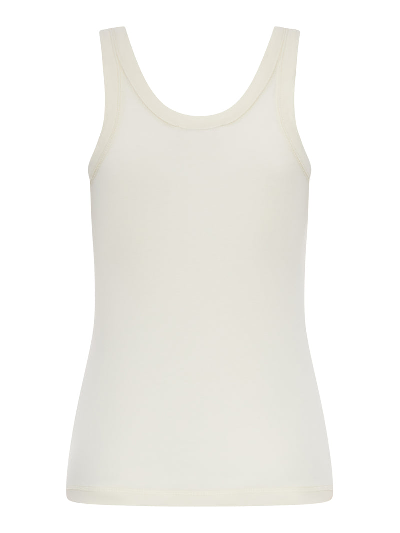 RIBBED COTTON TANK TOP