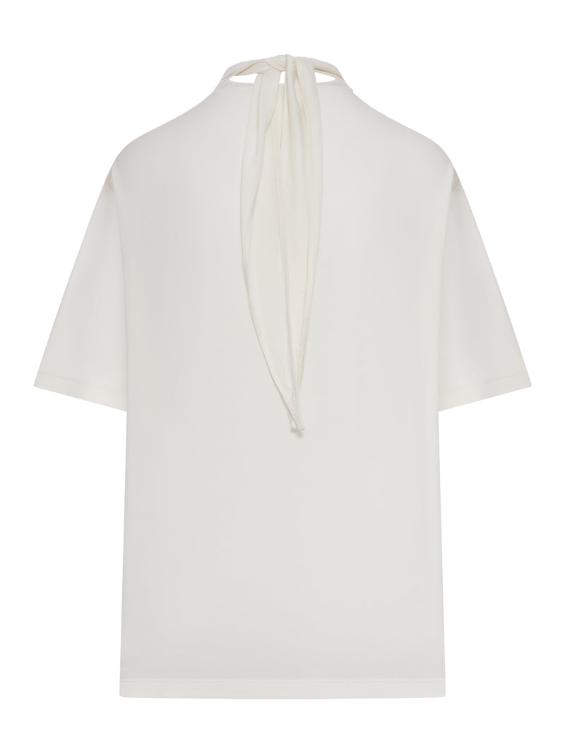 T-SHIRT WITH JERSEY SCARF