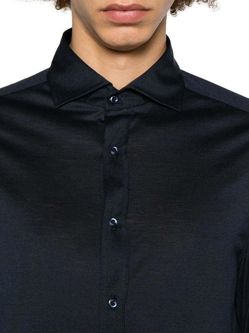 CLASSIC COTTON AND SILK BLEND SHIRT