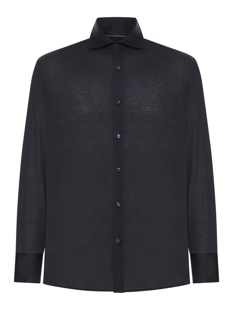 CLASSIC COTTON AND SILK BLEND SHIRT