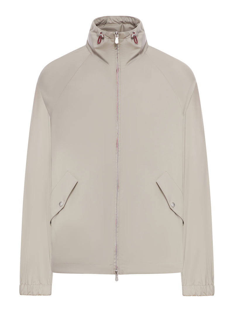 UNLINED OUTERWEAR IN TECHNICAL FABRIC WITH HOOD