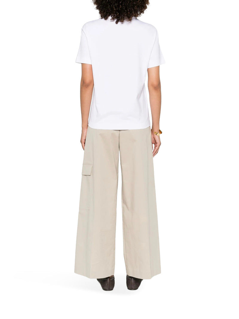 CREW NECK COTTON T-SHIRT WITH MOBILE APPLICATION