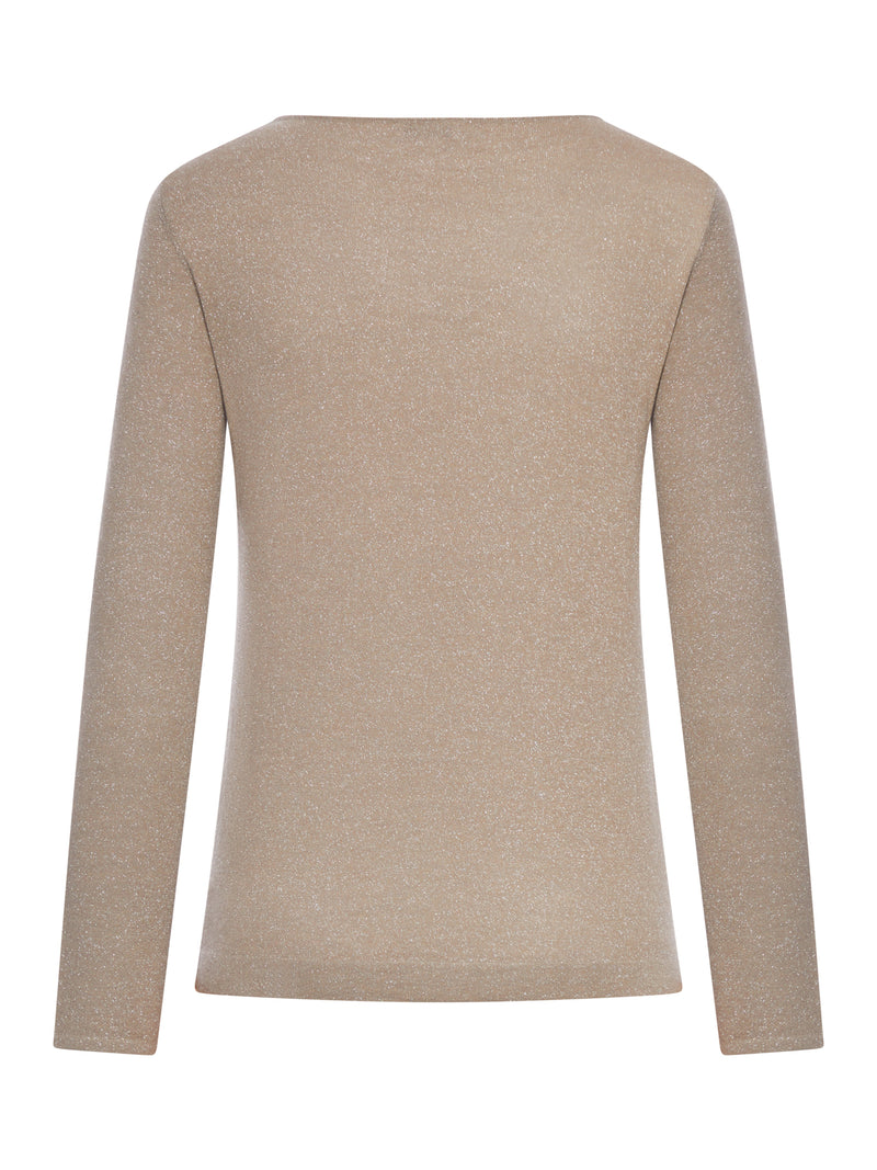 LIGHTWEIGHT CASHMERE AND SILK SPARKLING SWEATER