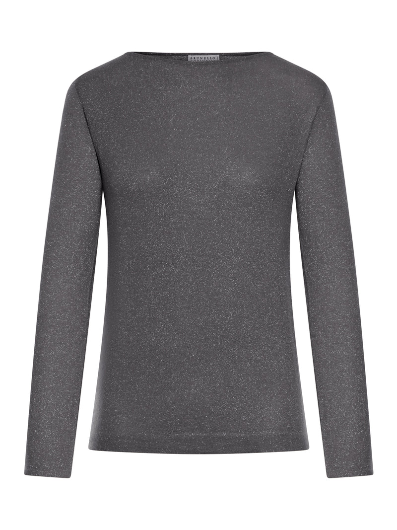 LIGHTWEIGHT CASHMERE AND SILK SPARKLING SWEATER