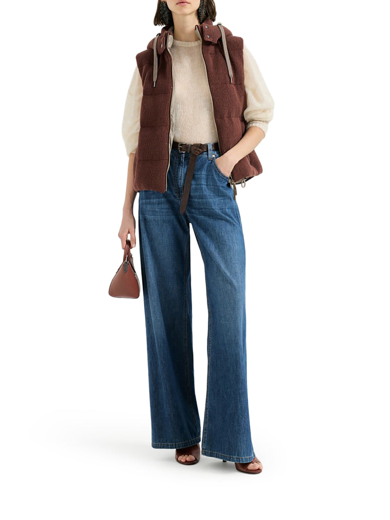 BAGGY LIGHTWEIGHT DENIM TROUSERS WITH FURNITURE