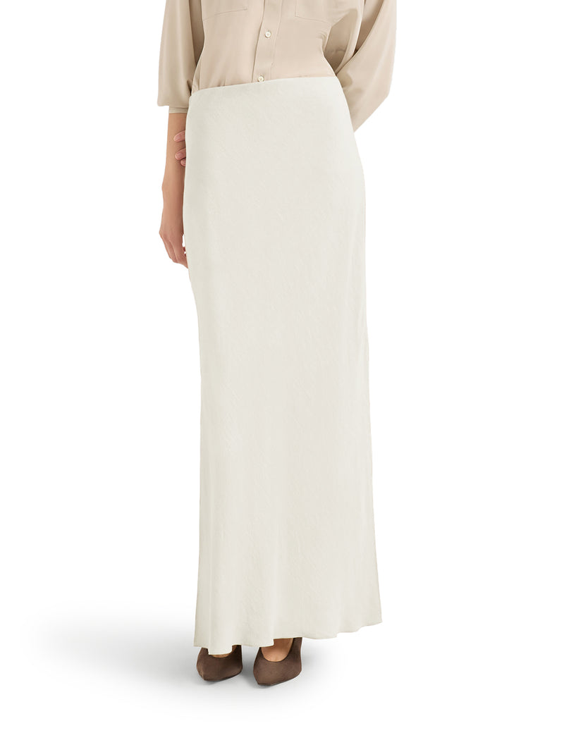 FLUID BIAS-CUT SKIRT IN LINEN BLEND
