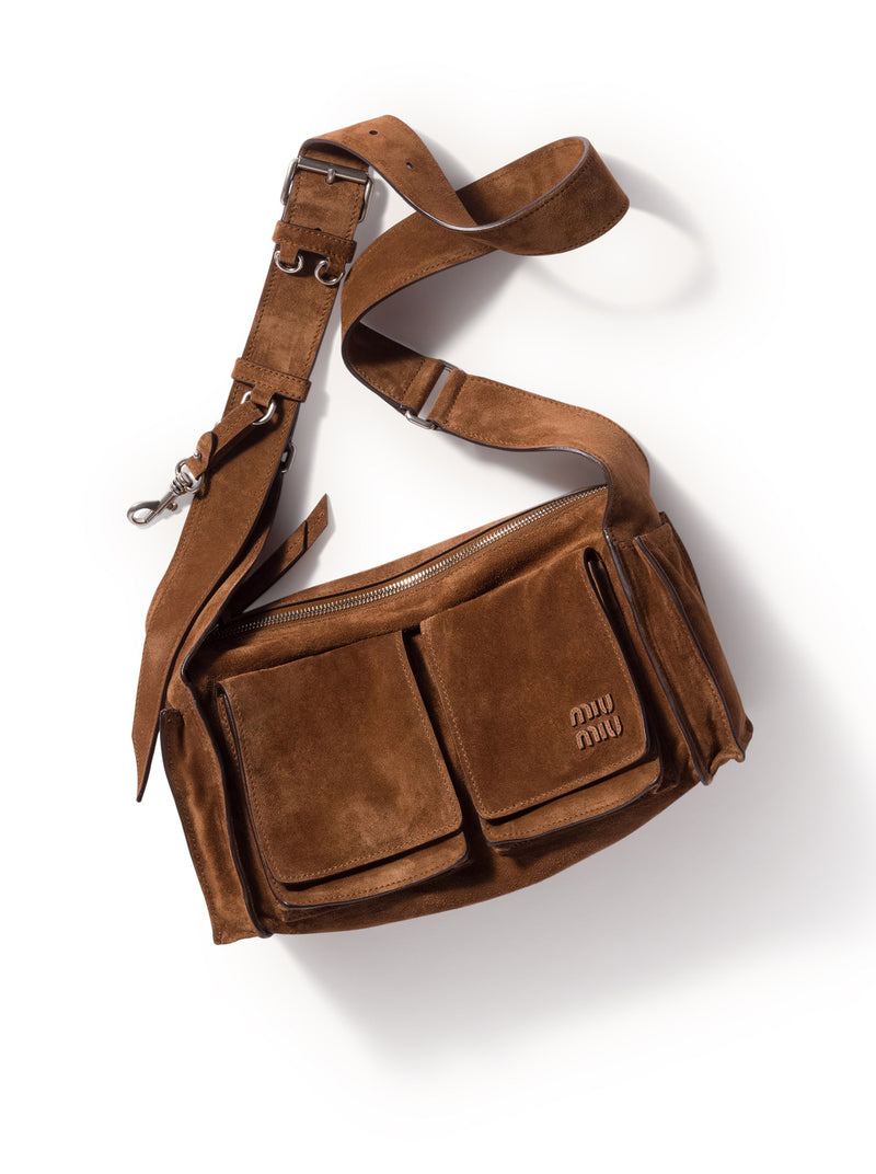 UTILITAIRE SHOULDER BAG IN SUEDE LEATHER