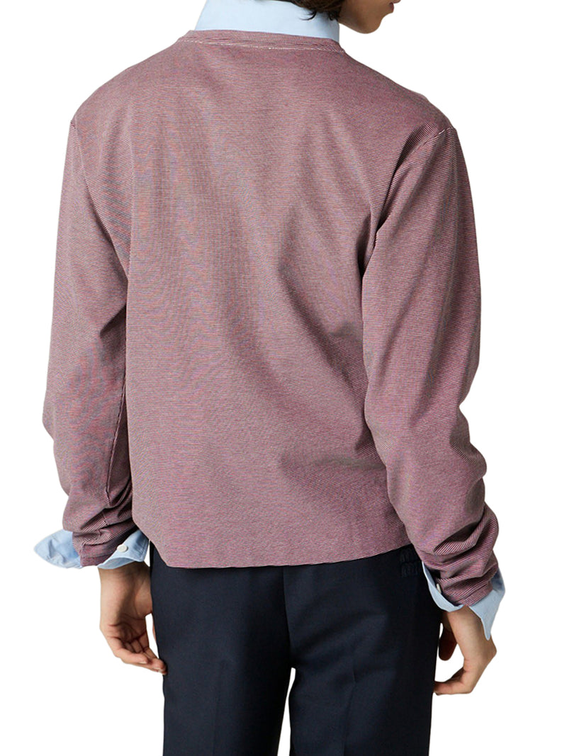 JACQUARD JERSEY T-SHIRT WITH LOGO PATCH