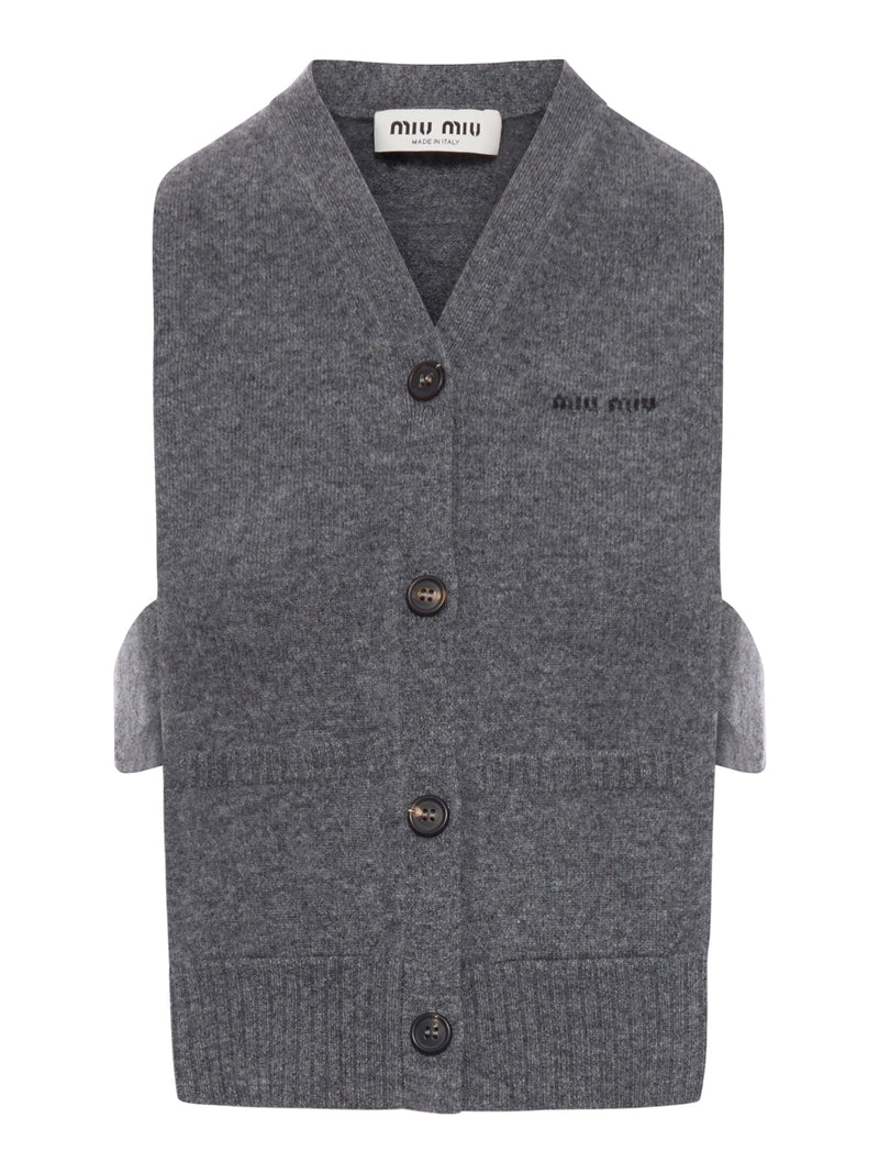 CASHMERE CARDIGAN VEST