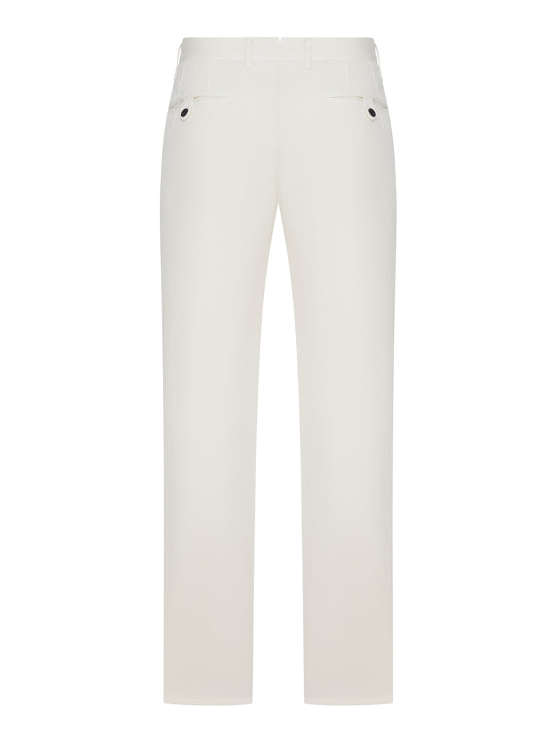 TAILORED TAILORED TROUSERS IN COTTON AND LINEN BLEND