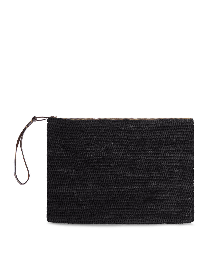 AMPY RAFFIA CLUTCH