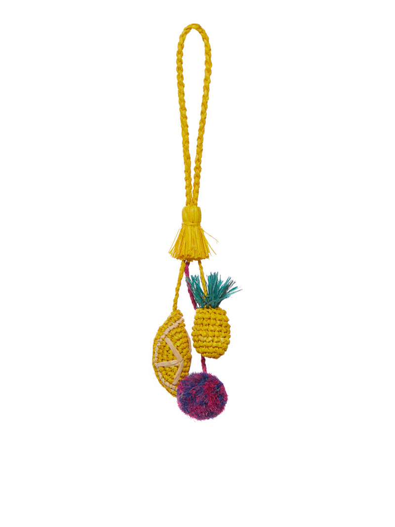 DECORATIVE PINEAPPLE CHARMS IN RAFFIA