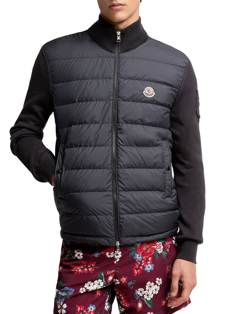 COTTON PADDED CARDIGAN WITH ZIP