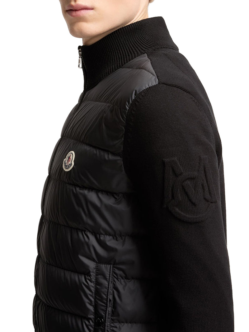 COTTON PADDED CARDIGAN WITH ZIP