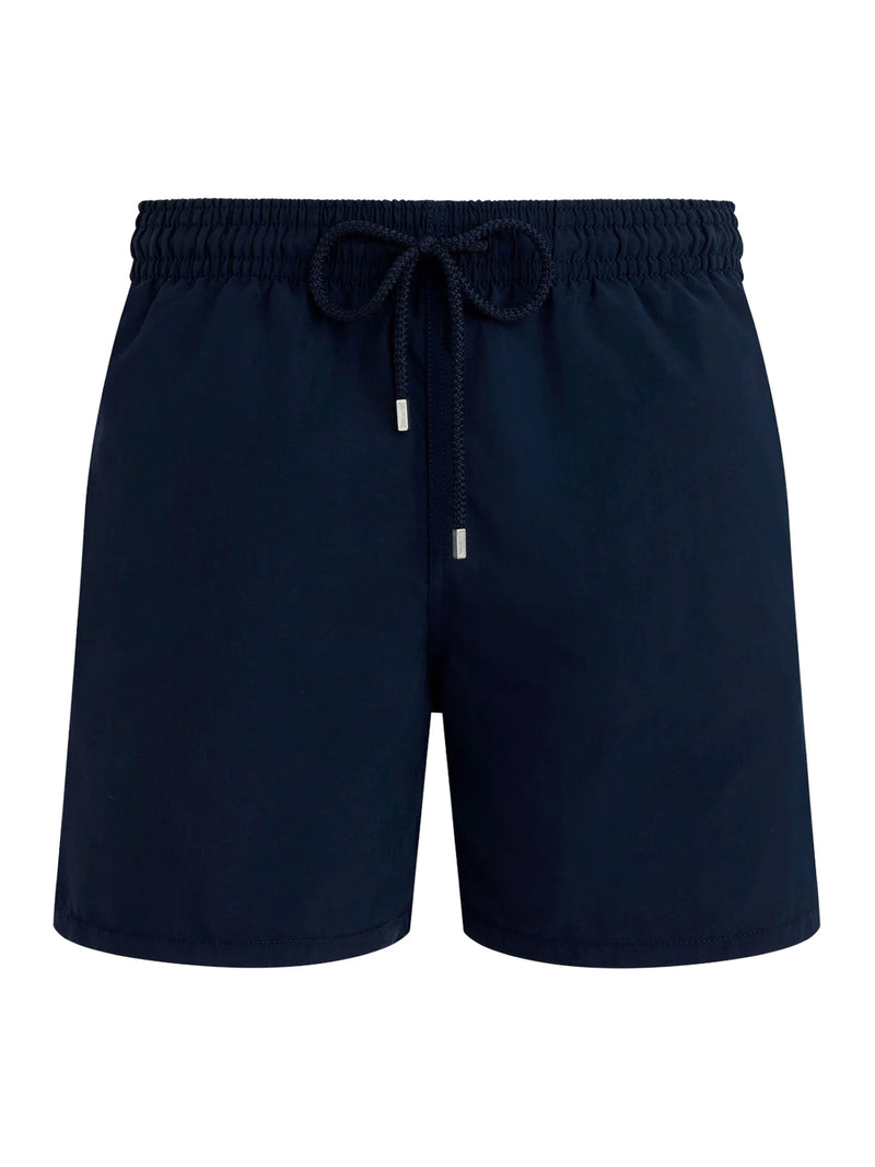 SINGLE COLOR SWIMSUIT WITH ENGRAVED LOGO