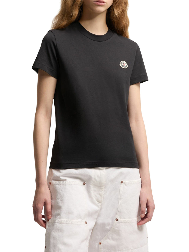 SET OF THREE COTTON T-SHIRTS WITH LOGO PATCH