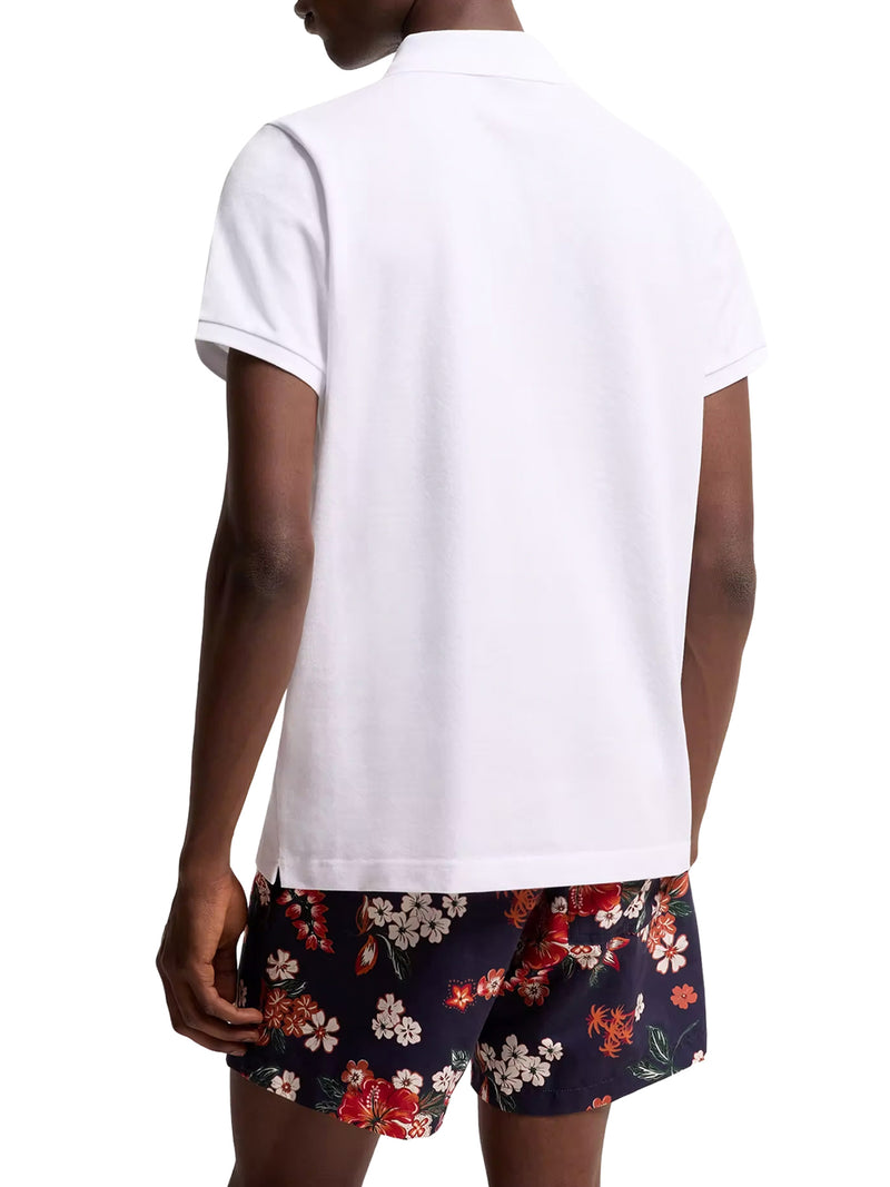 COTTON POLO SHIRT WITH LOGO PATCH