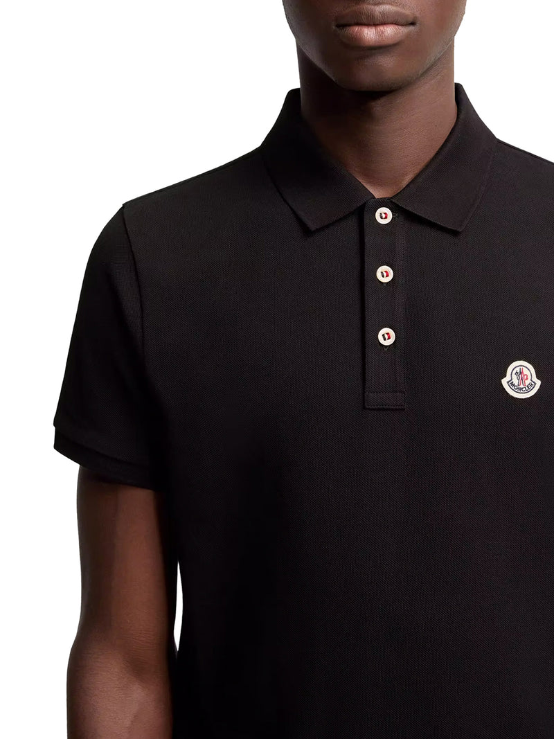 COTTON POLO SHIRT WITH LOGO PATCH