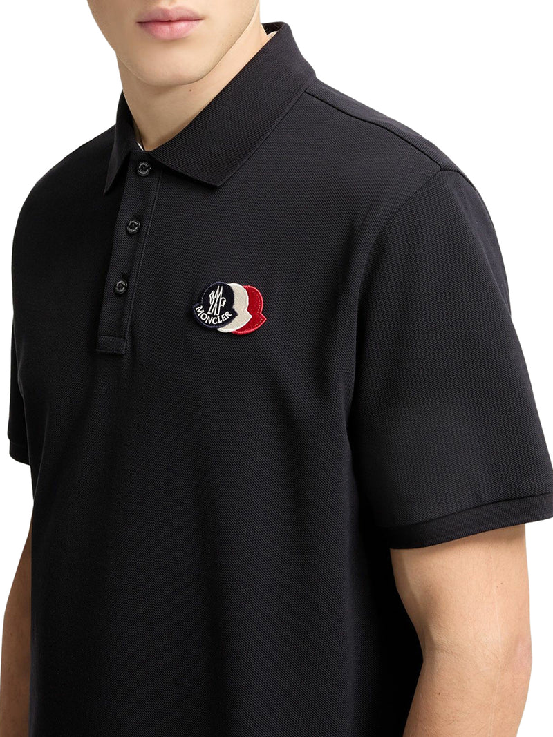 COTTON PIQUET POLO SHIRT WITH LOGO PATCH