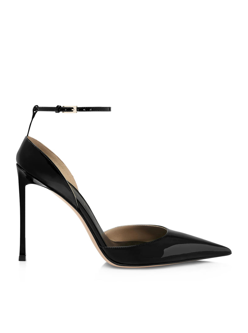 VERTIGO PATENT LEATHER DÉCOLLETÉ WITH ANKLE STRAP