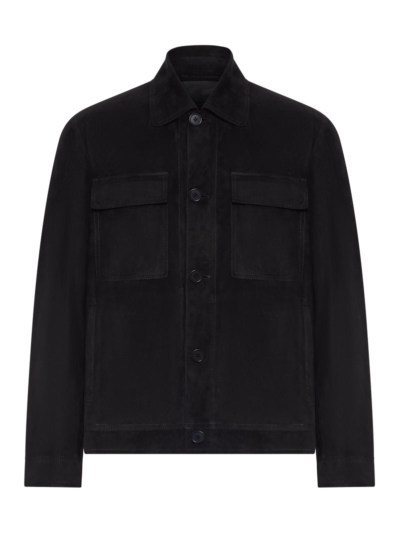 SHORT WORKWEAR LEATHER JACKET