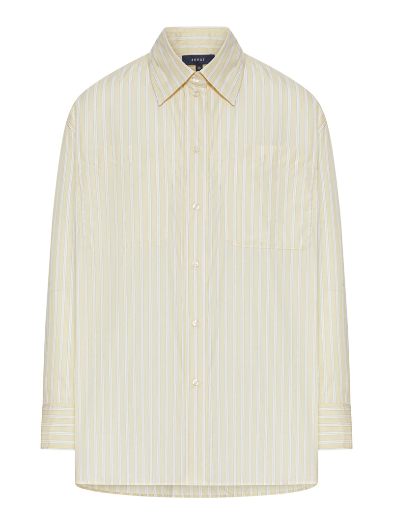 OVERSIZED COTTON SHIRT WITH PATCHED POCKET