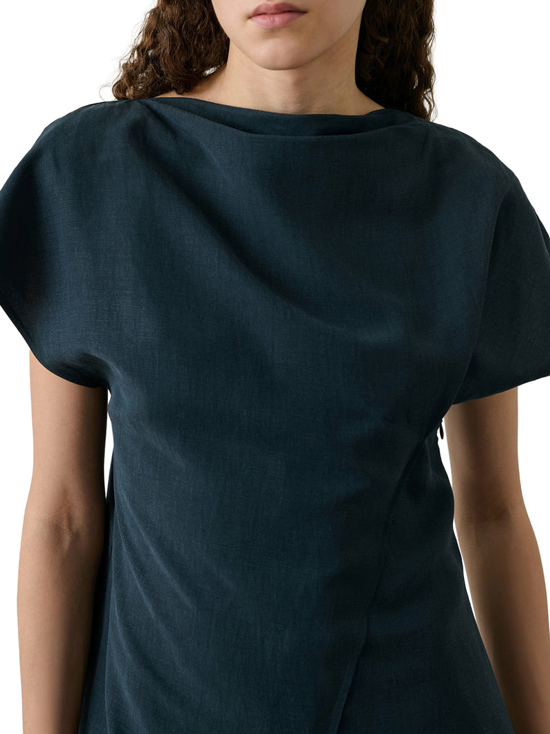 FELICIE MIDI DRESS IN LYOCELL AND LINEN