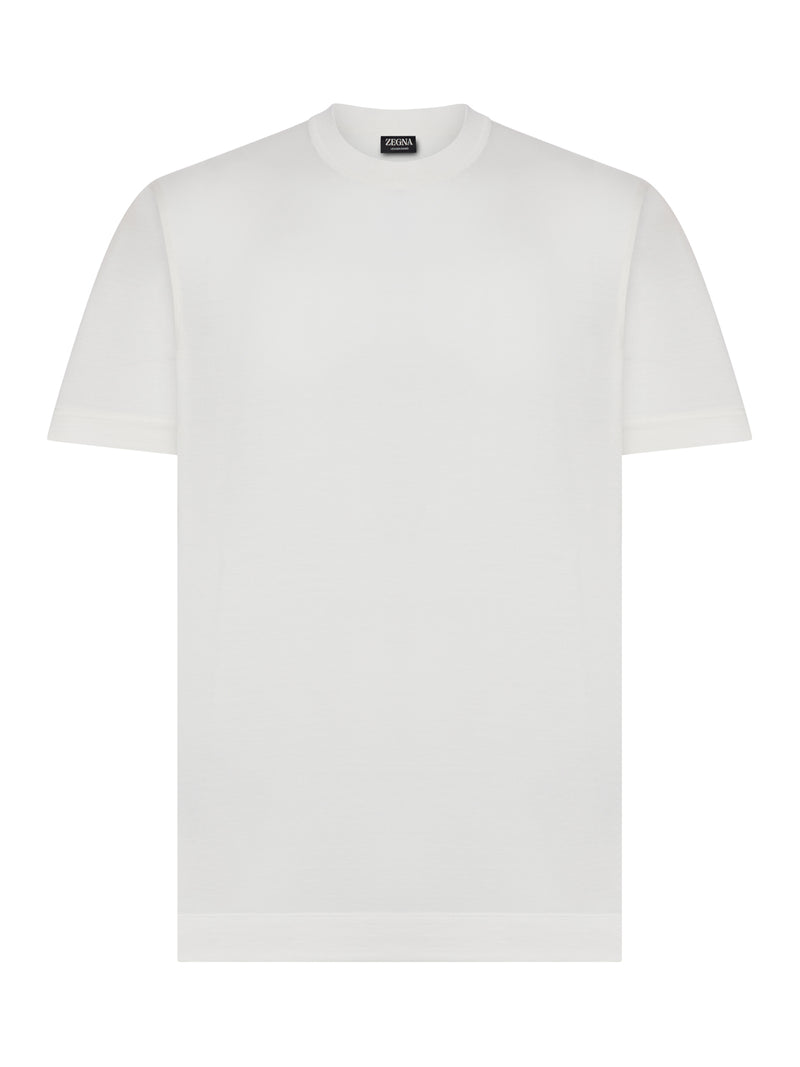 CREW NECK T-SHIRT IN SILK BLEND
