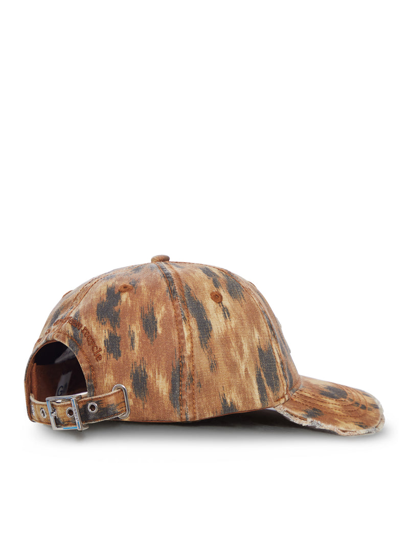COTTON CANVAS BASEBALL CAP WITH PRINT