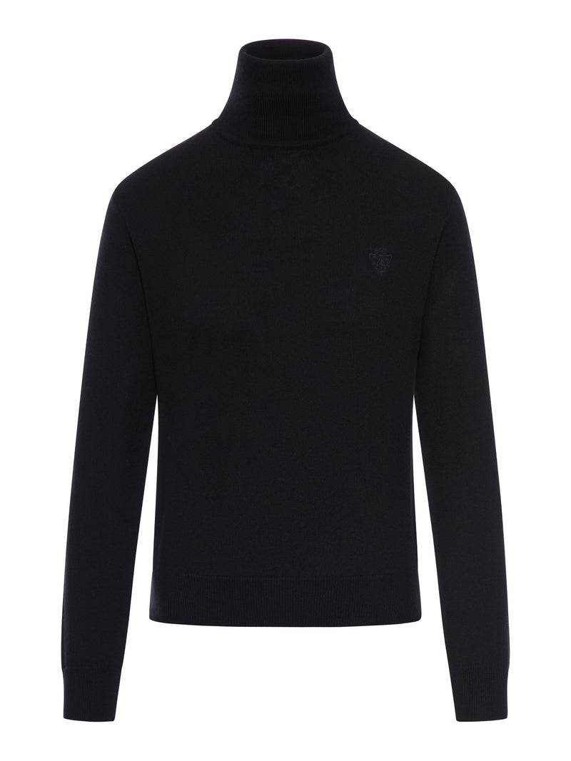 WOOL TURTLENECK WITH EMBROIDERY