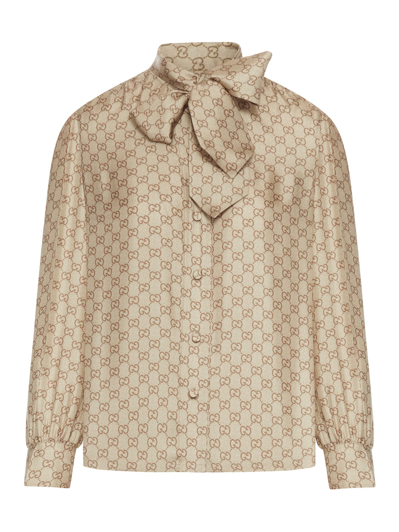 PRINTED SILK TWILL SHIRT