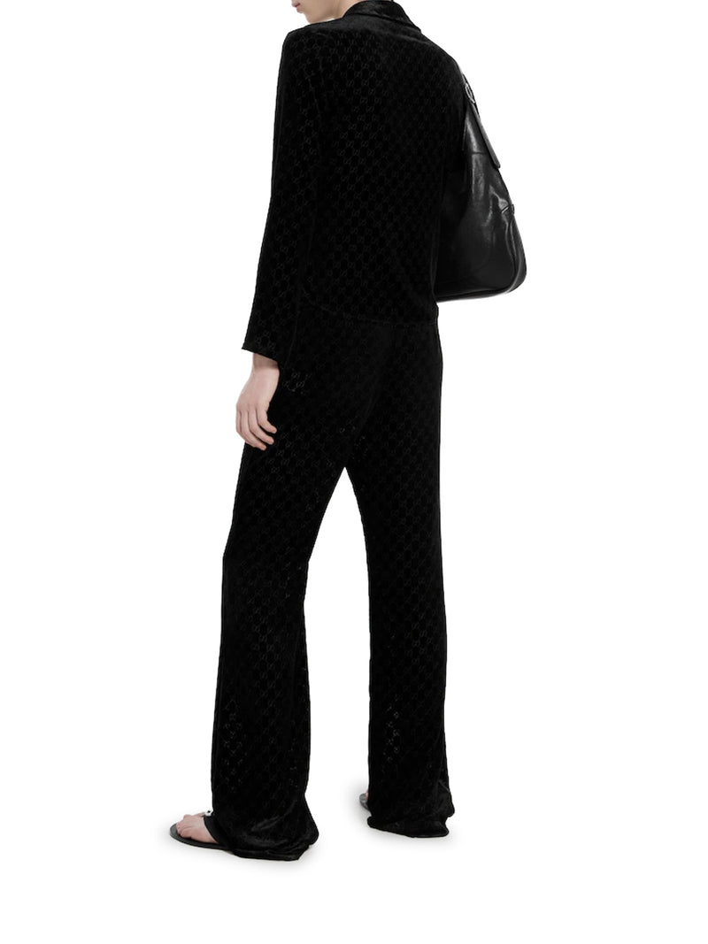 DÉVORÉ GG STRETCH VELVET SHIRT