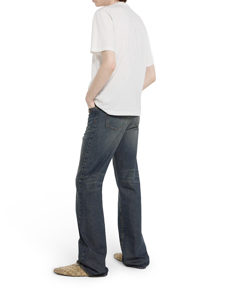 PRINTED SILK BLEND JERSEY T-SHIRT