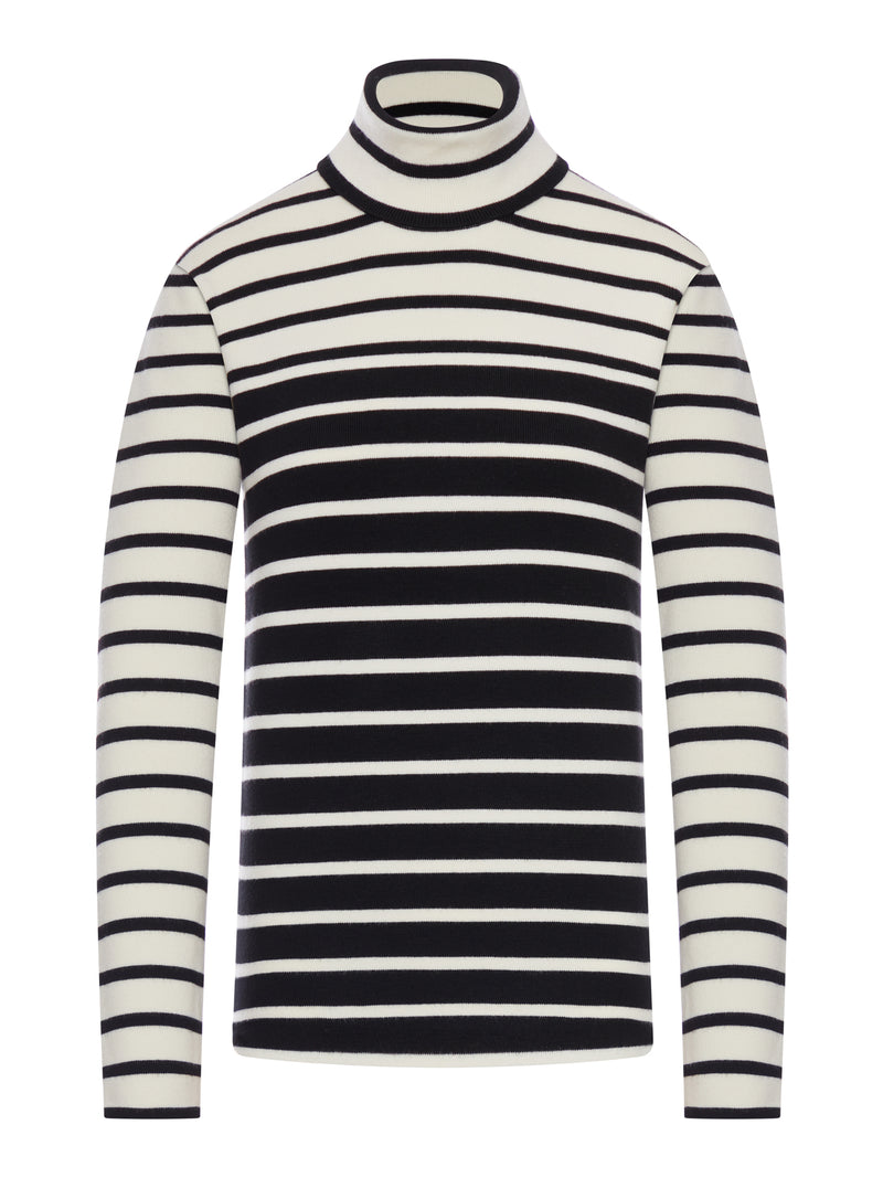 STRIPED TURTLENECK SWEATER