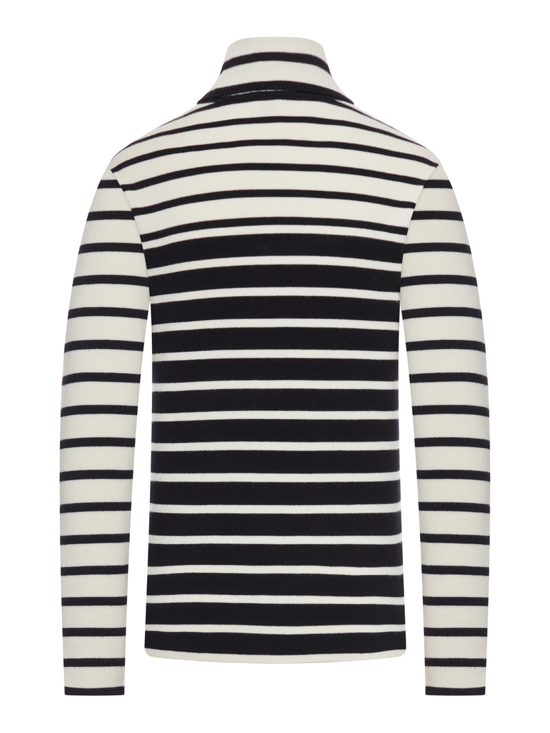 STRIPED TURTLENECK SWEATER
