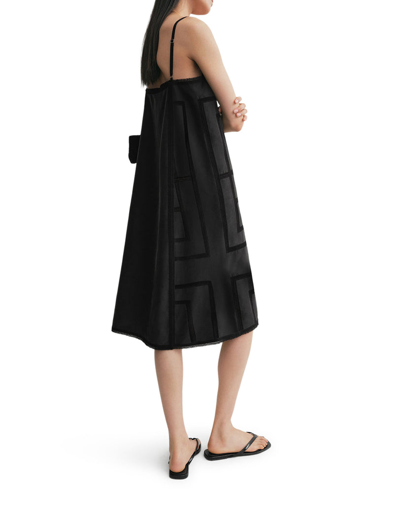 MONOGRAM SILK DRESS