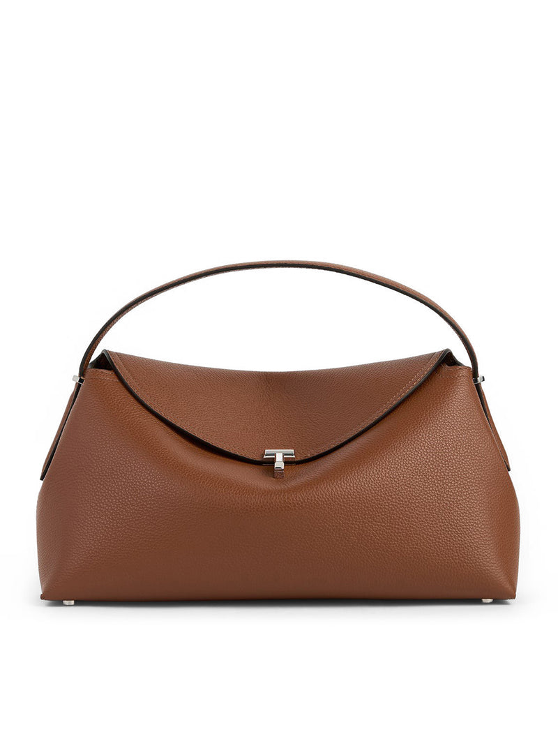 T-LOCK HANDBAG IN GRAINED LEATHER