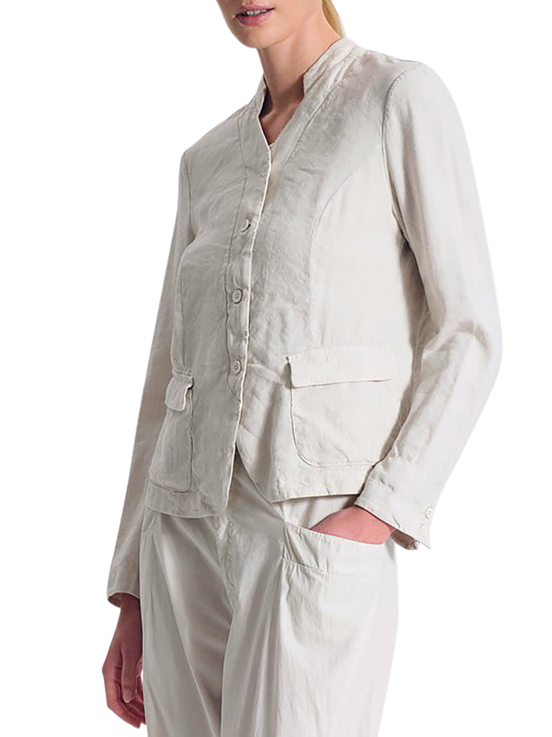 STRETCH LINEN BLEND JACKET