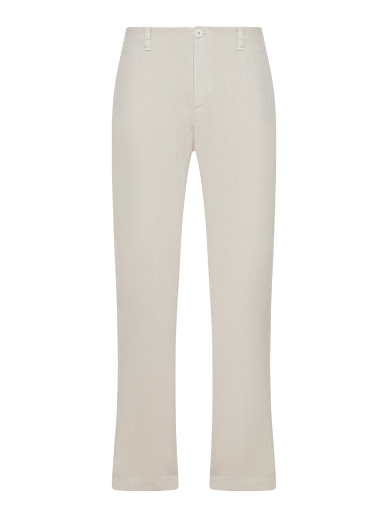 REGULAR-FIT LINEN TROUSERS