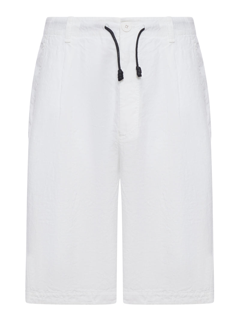 LINEN BERMUDA SHORTS WITH DRAWSTRING