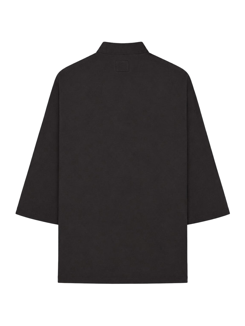 OVERSIZED LINEN SHIRT WITH THREE-QUARTER SLEEVES