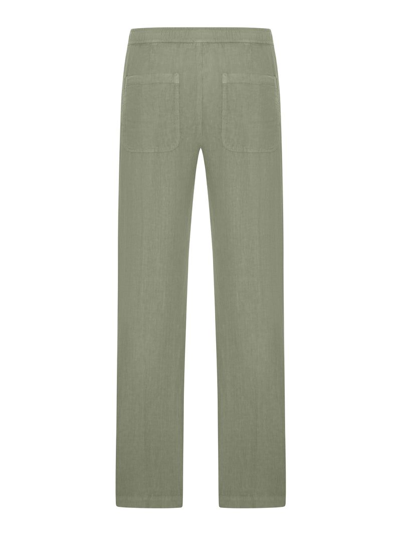 LINEN TROUSERS WITH DRAWSTRING WAIST