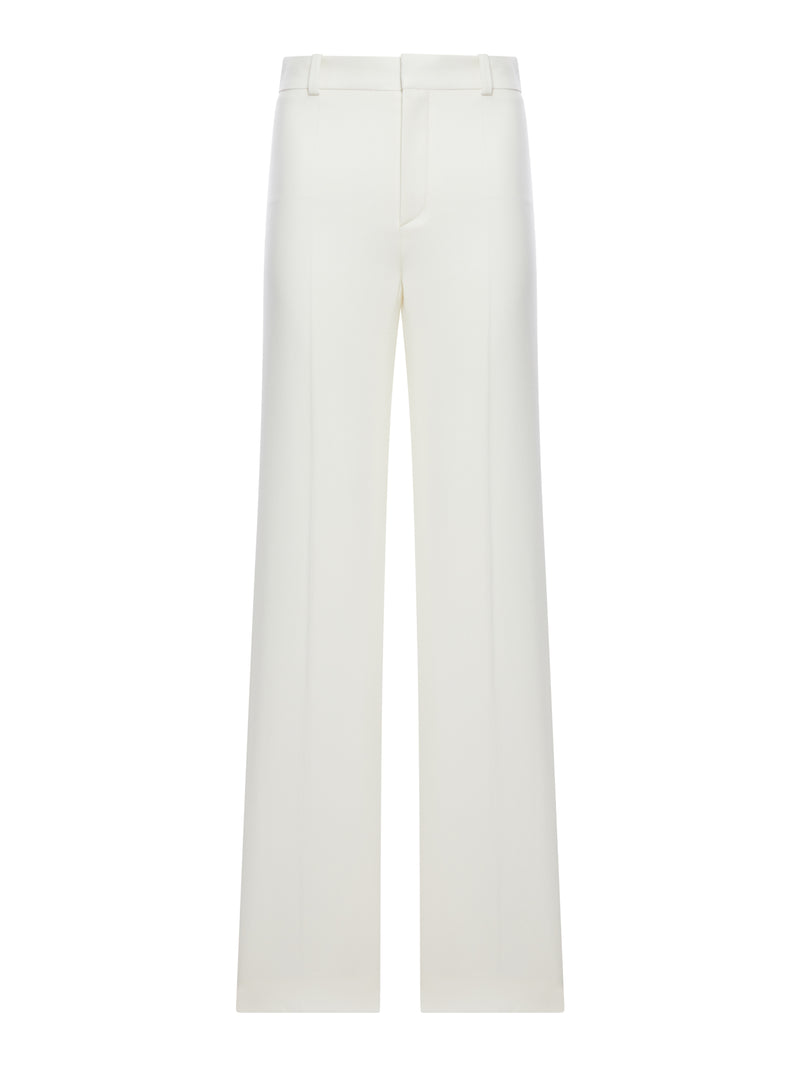 HIGH-WAISTED FLARED TROUSERS IN GRAIN DE POUDRE WOOL