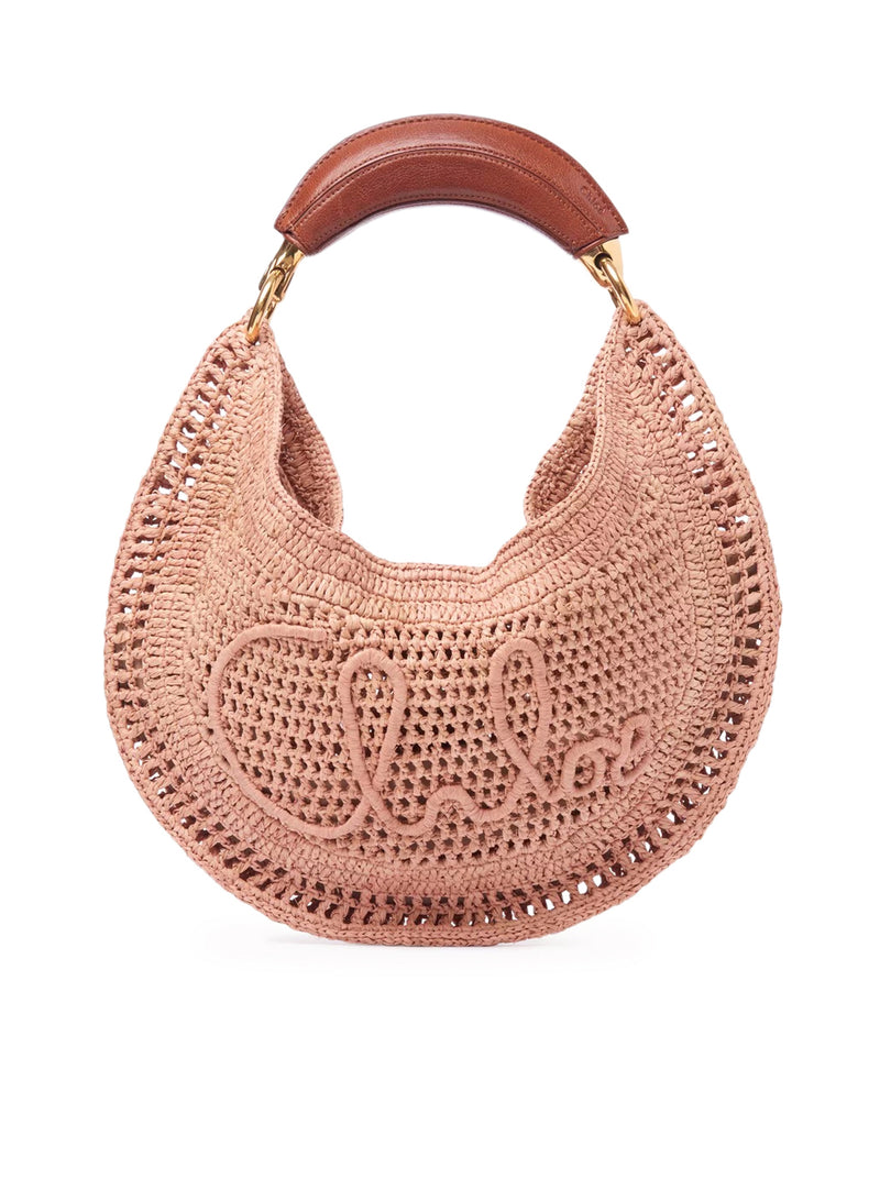 SUMMER BANANA RAFFIA HOBO BAG