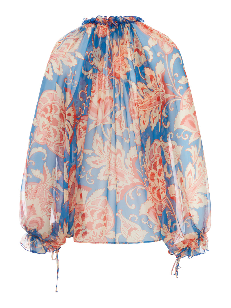 SILK BLOUSE WITH FLORAL PRINT