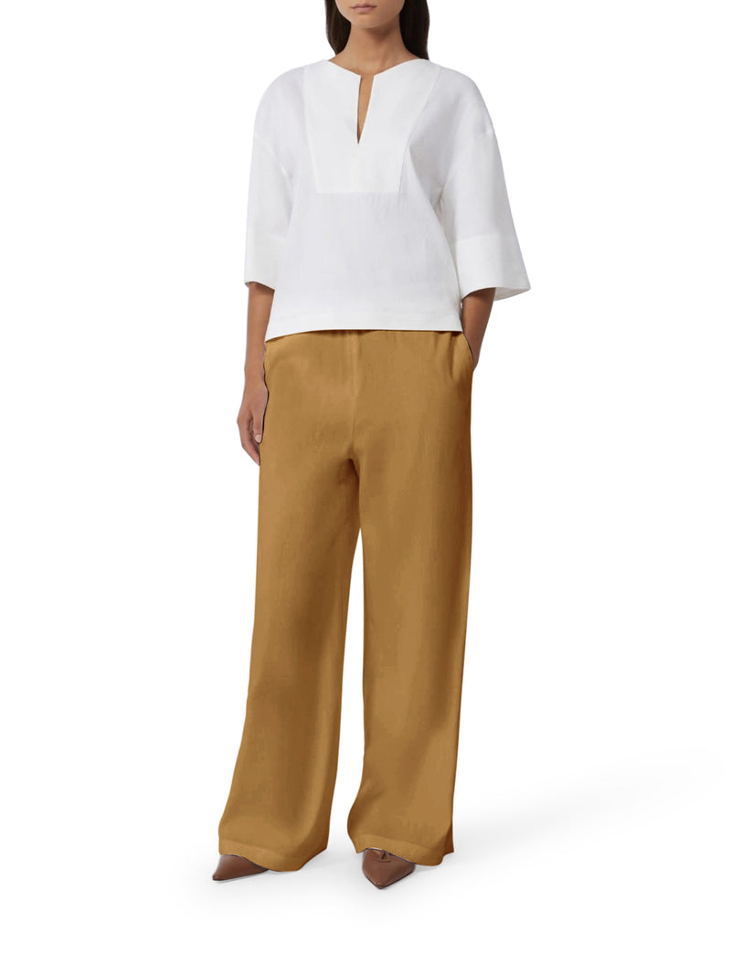 DESTINY TROUSERS IN LINEN BLEND CANVAS